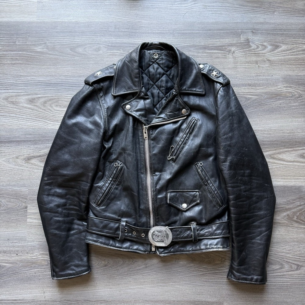 VTG Schott Perfecto One Star 60's Leather Jacket 38 Steerhide 613 Double Riders